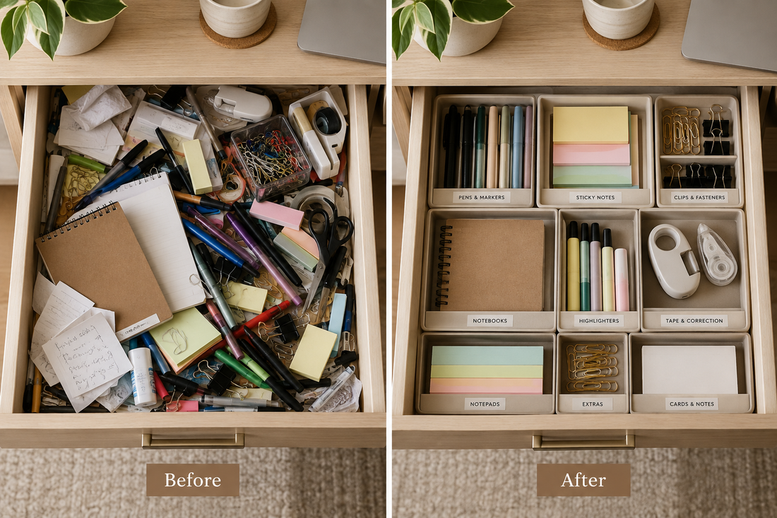 The Office Drawer Reset: Turn One Messy Drawer into a Productivity Zone