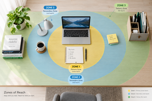 The 'Zones of Reach' System for Ultimate Desk Organization