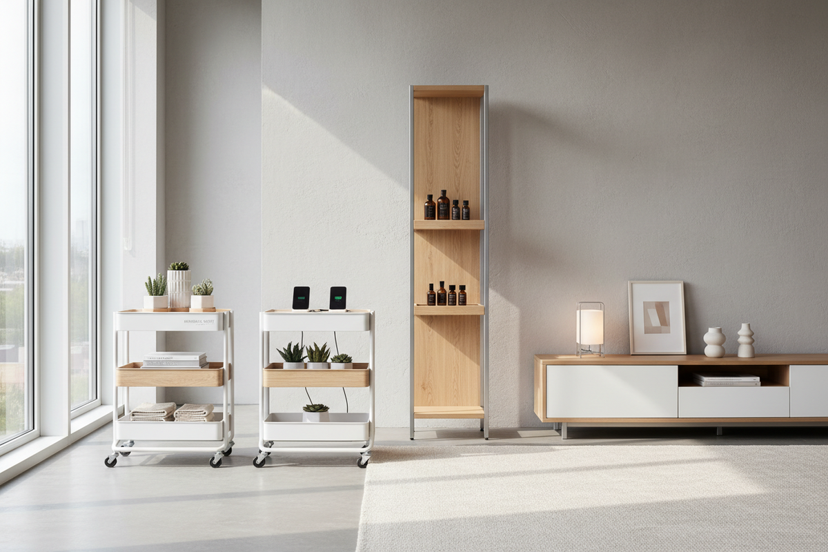 Sleek organization Carts & Stands