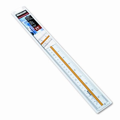 Westcott Acrylic Data Highlight Reading Ruler with Tinted Guide [Set of 3]