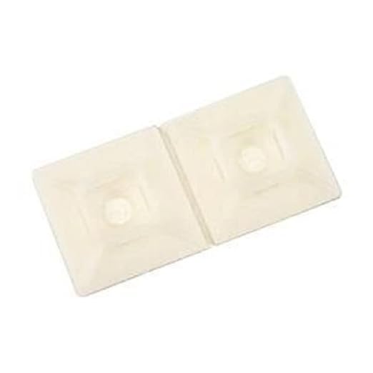 3M Cable Tie Mounting Base CTB1X1NTA-C, 4-way Adhesive Mount, Pack of 100