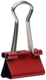 JAM PAPER Colorful Binder Clips - Extra Small - 3/5 Inch (15 mm) - Red Binderclips - 30/Pack