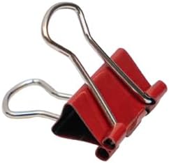 JAM PAPER Colorful Binder Clips - Extra Small - 3/5 Inch (15 mm) - Red Binderclips - 30/Pack
