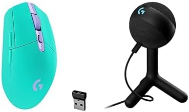Logitech G305 Lightspeed Wireless Gaming Mouse, Mint + Yeti Orb RGB Gaming Microphone with LIGHTSYNC, USB Mic for Streaming