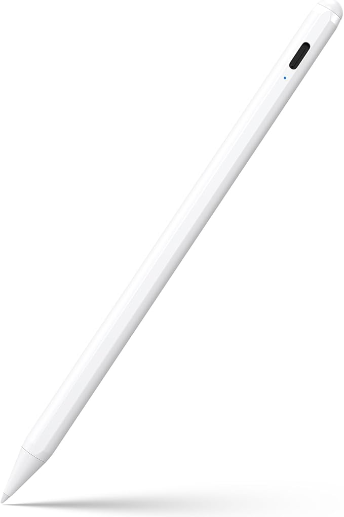 Stylus Pen for iPad 6th-11th Generation-2X Fast Charge Active Pencil Compatible with 2018-2025 Apple iPad Pro 11"/12.9"/M4, iPad Air 3/4/5/M2/M3,iPad mini 5/6 Gen-White
