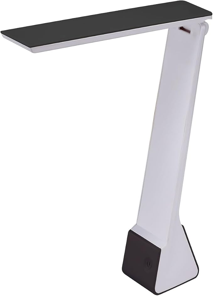 Bostitch Office KT-VLED1810-BLK Powered Rechargeable Battery LED Desk Lamp, 3 Color Temperatures, Flip Open, Black