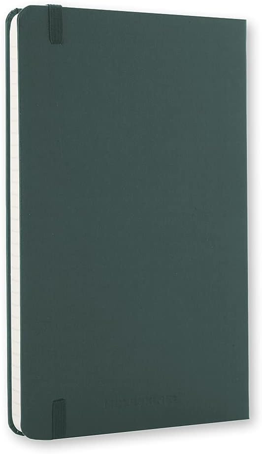 Moleskine Classic Notebook, Hard Cover, Large (5" x 8.25") Ruled/Lined, Forest Green, 240 Pages