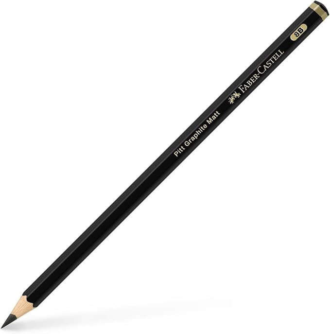 Faber-Castell Art & Graphic Pitt Graphite Matt Pencil, Matt Graphite, 8B, For Art, Craft, Drawing, Sketching, Home, School, University, Colouring