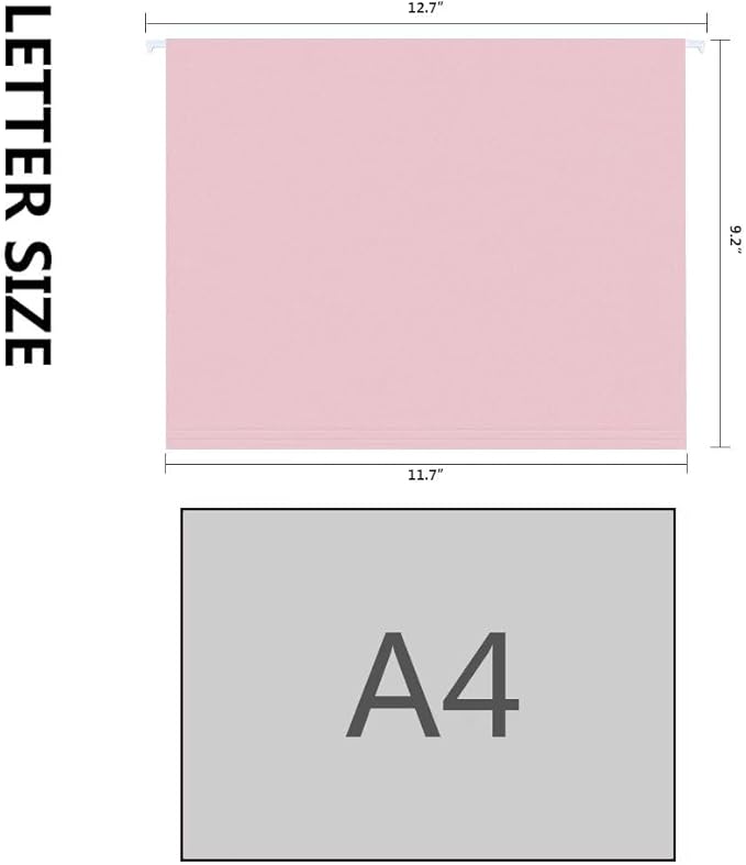 50pcs MagDurnus Hanging File Folders, Pastel Color Design,Letter Size with 1/5 Adjustable Cut Tabs, Assorted 12 Styles,Decorative,Drawer,Desk and Cabinet Use