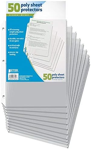 Better Office Products Better Office Sheet Protectors, 50 Pack