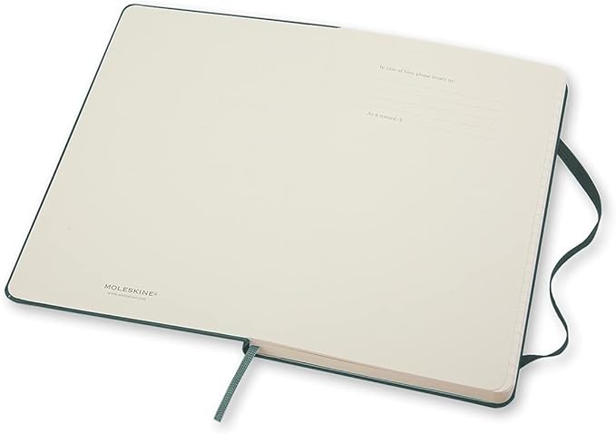 Moleskine Classic Notebook, Hard Cover, Large (5" x 8.25") Ruled/Lined, Forest Green, 240 Pages