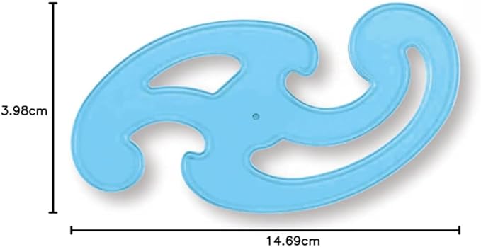 STAEDTLER Mars Professional French Curve Design Ruler Set for Pattern Making 12-Pack (12 Sets of 3 pcs), 3 Essential A B C Shapes, Blue Transparent Plastic with Inking Edge, 36 Count