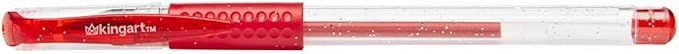 KINGART GLITTER Rollerball GEL PENS, 80 Sparkling Colors with Soft-Grip Comfort, XL Ink Cartridge - For Coloring, Doodling, Scrapbooking, Journaling and General Use, All Ages, 80 Pens
