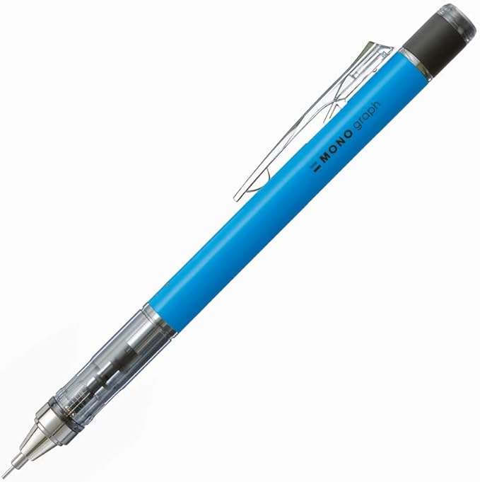 Tombow Mechanical Pencil, Monograph 0.5mm, Neon Blue (DPA-134B)