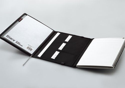 KOKUYO Systemic Cover Notebook, with One A5, B 6mm Ruled, 28 Lines, 50 Sheets, Twin Ring Edge Title Notebook, Black, Japan Import (NO-685B-D)