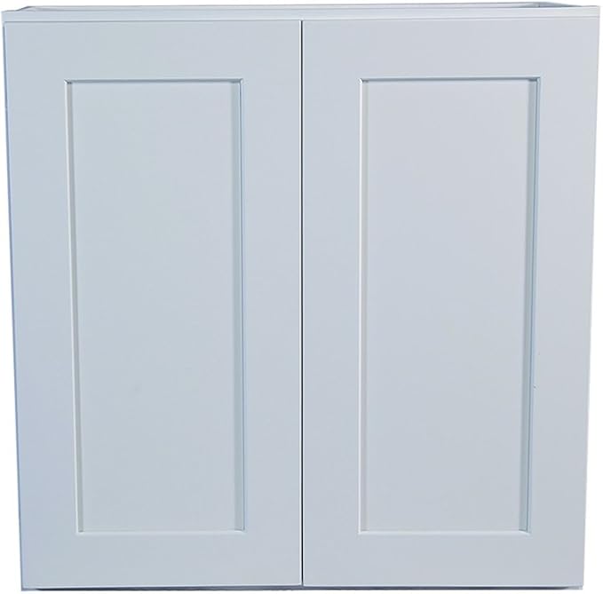 Design House Brookings Shaker Unassembled Wall Kitchen Cabinet W3024, 30 W x 12 D x 24 H, Painted White, Solid Wood, Design House, 561597