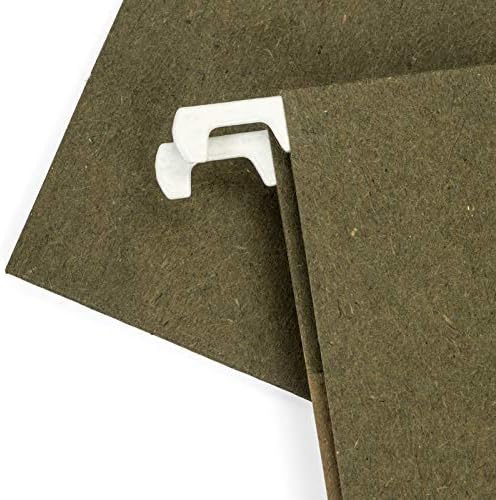 Blue Summit Supplies Extra Capacity Hanging File Folders, 25 Reinforced Hang Folders, Heavy Duty 3 InchExpansion, Designed for Bulky Files and Charts, Letter Size, Standard Green, 25 Pack