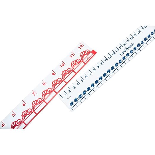 hand2mind 12 inch Inchworms and Centibugs Rulers, School Supplies, Math Manipulatives, Classroom Supplies for Teachers Elementary, Flexible Safety Ruler, Kindergarten Homeschool Supplies (Set of 12)
