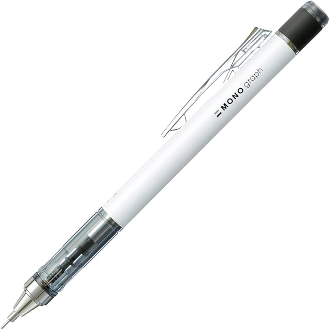 Tombow Mechanical Pencil, Monograph 0.5mm, White (DPA-134A)