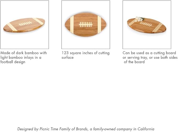 PICNIC TIME NCAA Iowa Hawkeyes Touchdown! Bamboo Cutting Board