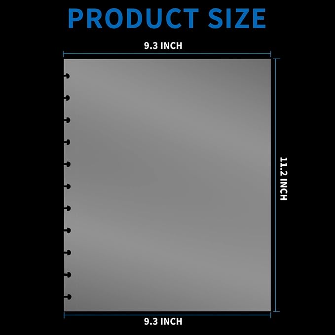 100 Piece Discbound Sheet Protectors Discbound Page Protector Letter Size Clear Plastic Page Protectors for Letter Size Discbound Binding Cover