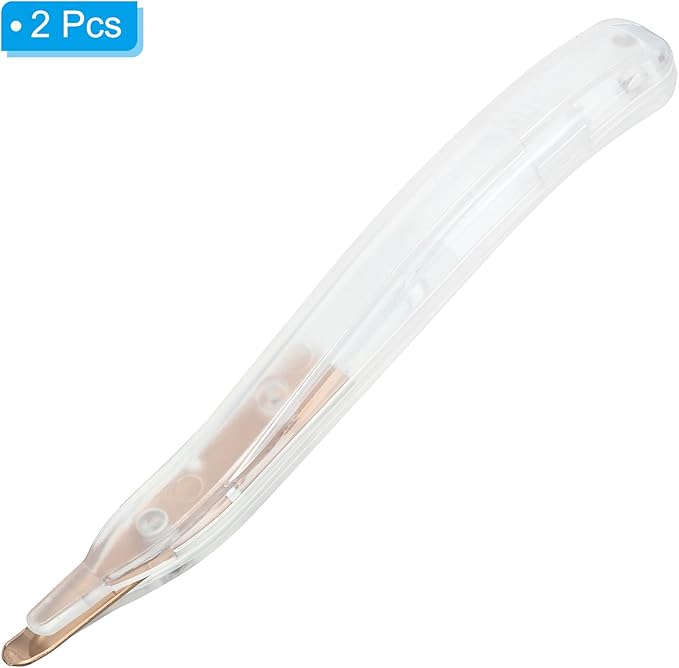 PATIKIL Staple Remover, 2 Pack Magnetic Staple Puller Desktop Removal Tool Cutting Tool for Office Home, Clear