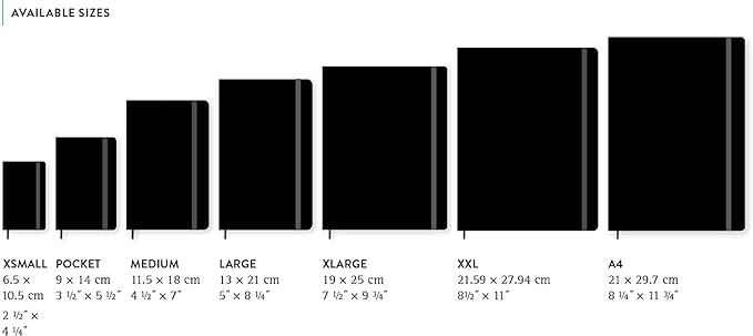 Moleskine Classic Notebook, Hard Cover, Pocket (3.5" x 5.5") Squared/Grid, Black, 192 Pages