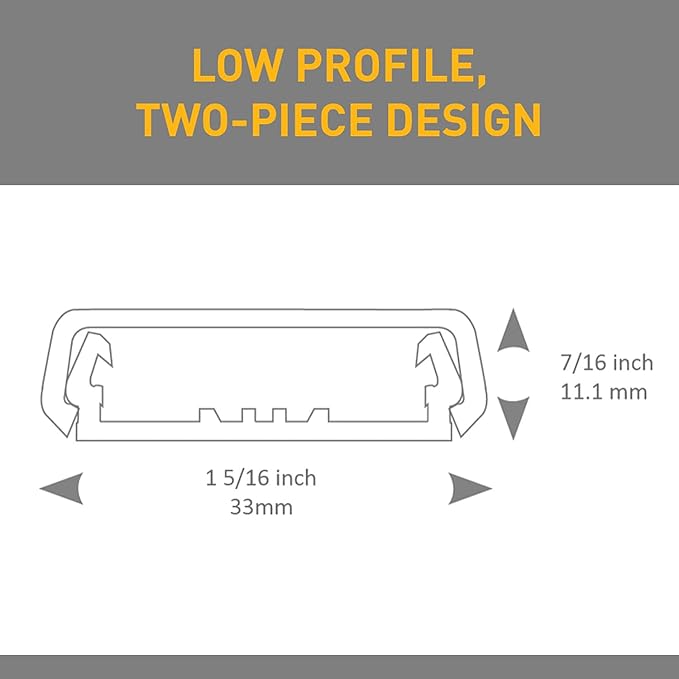 Legrand Wiremold NMW3-2 Nonmetallic Plastic Raceway for Extending Power, 2 Gang Deep Outlet Box, 1 3/8" Deep, White (1 Pack)