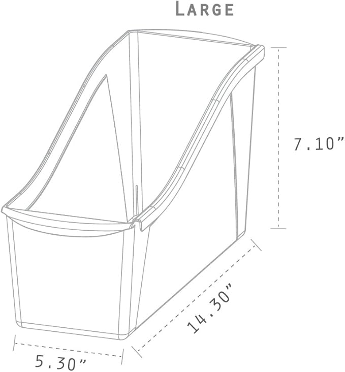 Storex Large Book Bin, Interlocking Plastic Organizer for Home, Office and Classroom, Purple, 30-Pack (71117U06C)