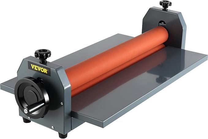 VEVOR 51 Inch Cold Laminator Machine 10mm Manual Vinyl Photo Film Cold laminator Hand Crank Pressure Cold Roll laminator(51Inch)