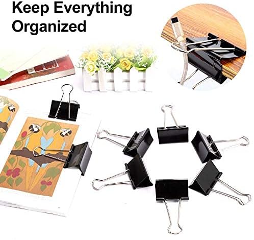 Ufmarine Extra Large Binder Clips 2.4 Inch Length, Jumbo Binder Clips for Office (12 Pcs)