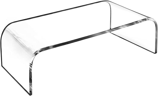 AMT Premium Acrylic Clear Monitor Riser Laptop/PC/Multimedia Monitor Stand for Home Office