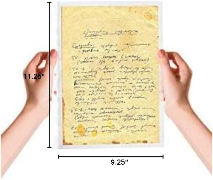 Rubex Sheet Protectors 8.5 x 11 inch Clear Page Protectors Plastic Sleeves Reinforced 11 Hole fit for 3 Ring Binder Top Loading 9.25 x 11.25 inch (100 Sheets)