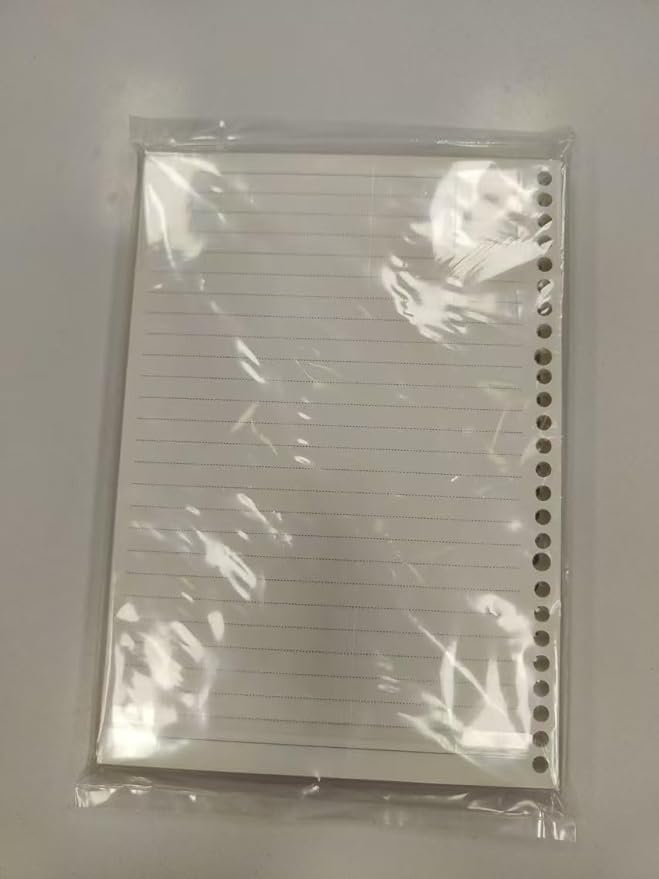 6 Pack A5 6 Holes Binder 2 Pockets Plastic Binder Folders Waterproof 6 Holes Holder for Receipt Ticket (2 Pocket, A5)