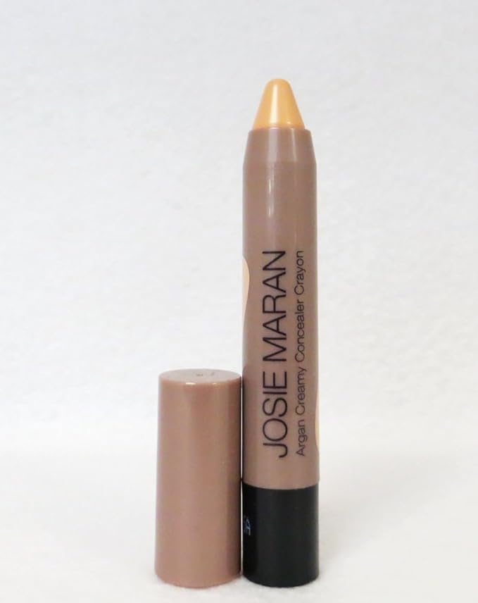Josie Maran Argan Cream Concealer Crayon - Blemish & Under Eye Concealer Stick - Hydrating Luminous Finish with Buildable Coverage - Non-Comedogenic, Creaseless & Non-Cakey Formula - Light 1 (0.1 oz)