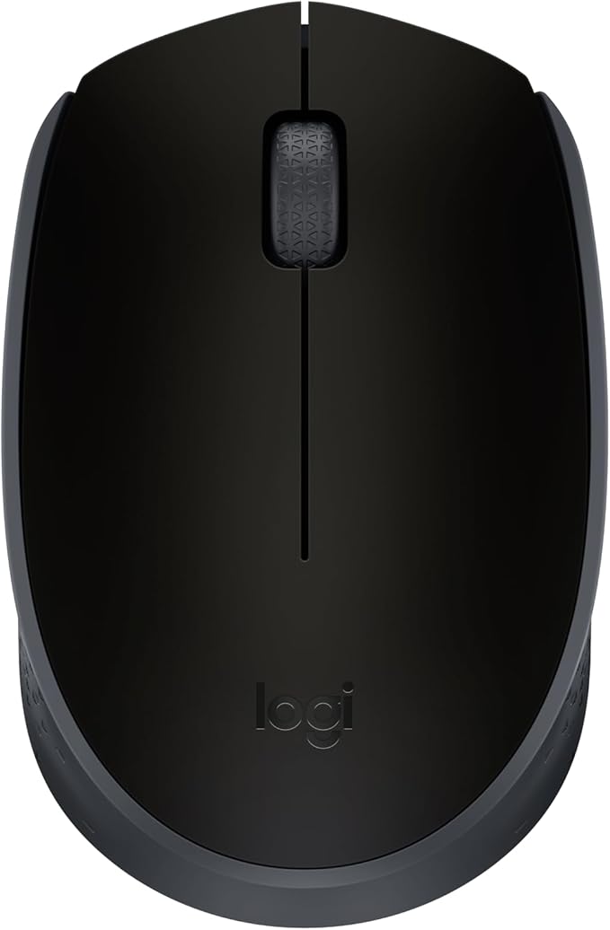 Logitech M170 Wireless Mouse for PC, Mac, Laptop, 2.4 GHz with USB Mini Receiver, Optical Tracking, 12-Months Battery Life, Ambidextrous - Black