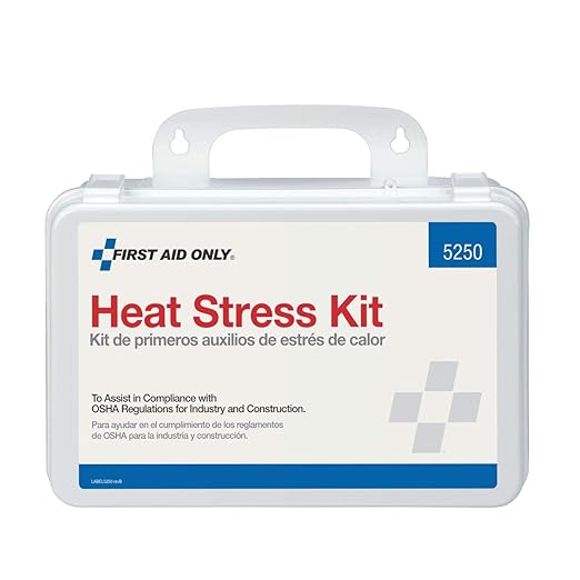 First Aid Only 5250 Heat Stress Kit, OSHA-Compliant First Aid Kit for Heat Exhaustion and Heat Stroke Prevention, 26 Pieces