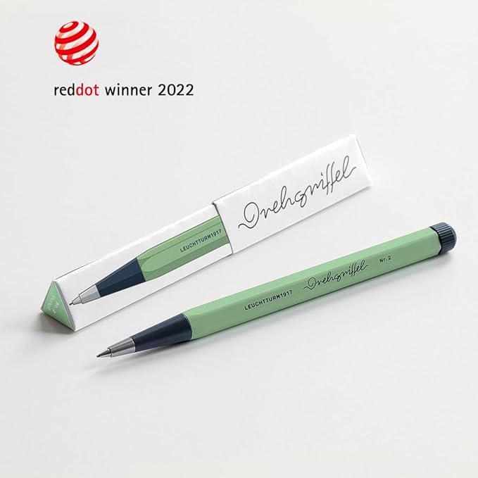 LEUCHTTURM1917 - Drehgriffel Mechanical Pencil - Refillable Writing Stylus with 0.7 mm HB Graphite Lead (Sage)