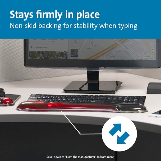 Kensington Duo Gel Keyboard Wrist Rest - Red (K62398AM)