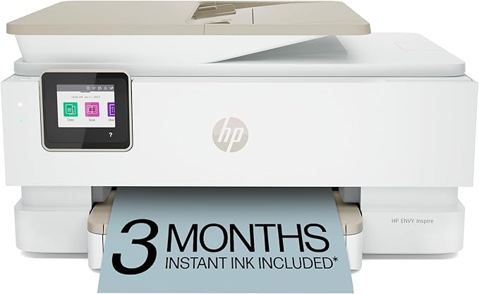 HP Envy Inspire 7955e Wireless Color Inkjet Printer, Print, scan, copy, Easy setup, Mobile printing, Best-for-home, 3 month Instant Ink trial included, AI-enabled (1W2Y8A)