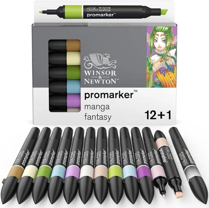 Winsor & Newton Promarker, Set of 12, Manga Fantasy