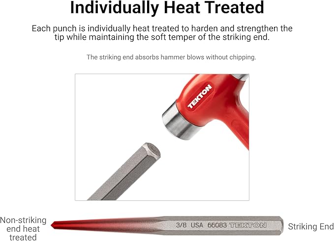 TEKTON 3/8 Inch Center Punch | 66083 | Made in USA