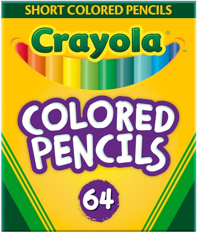 Crayola Mini Colored Pencils (Colors may vary), Coloring Supplies for Kids, 64 Count, Gift