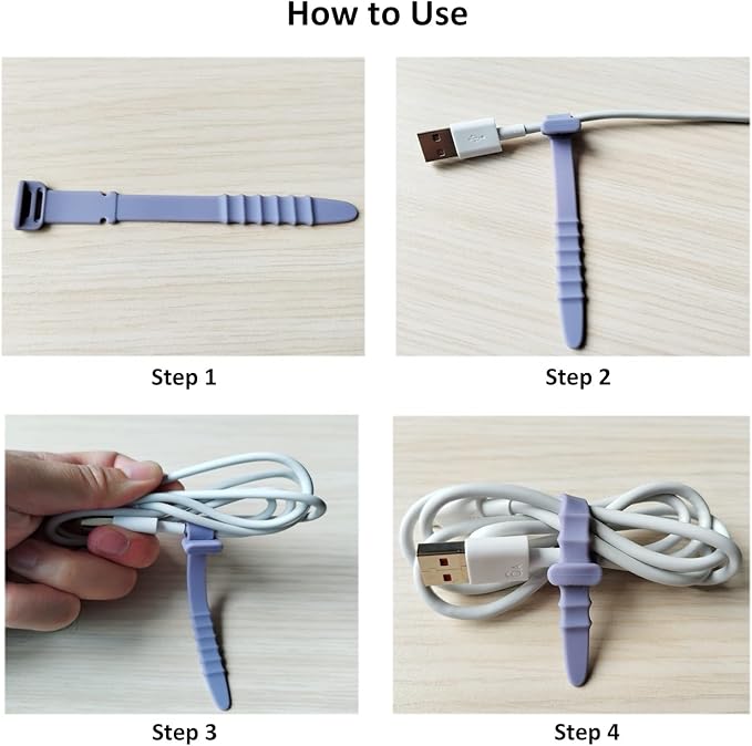 Silicone Zip Ties, Reusable Zip Ties, Rubber Cable Ties Straps for Wire Management, Elastic Silicone Ties Cable Organizer for Home Office, Cord Ties Three Sizes 4.5" 5.9" and 7.1"(5+5+5Pcs Multicolor)