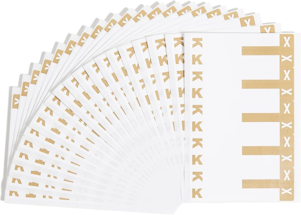Smead AlphaZ NCC Color-Coded Label, K&X, Label Sheet, Light Brown, 100 Labels per Pack (67162)