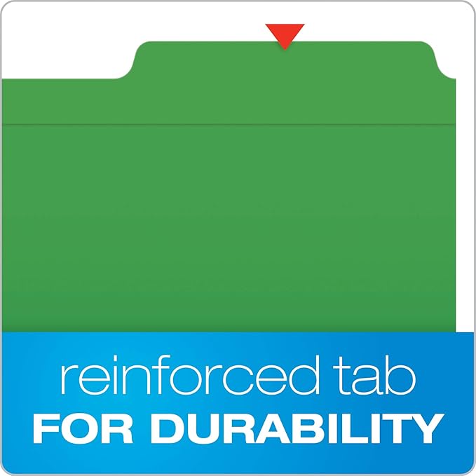 Pendaflex Fastener Folders, 2 Fasteners, Letter Size, Green, 1/3 Cut Tabs in Left, Right, Center Positions, 50 per Box (22140GW)