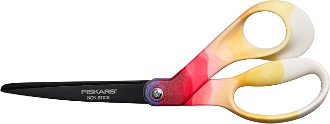 Fiskars Explore Scissors, Non-Stick Blades, Design Collection, Daybreak, 8 Inches