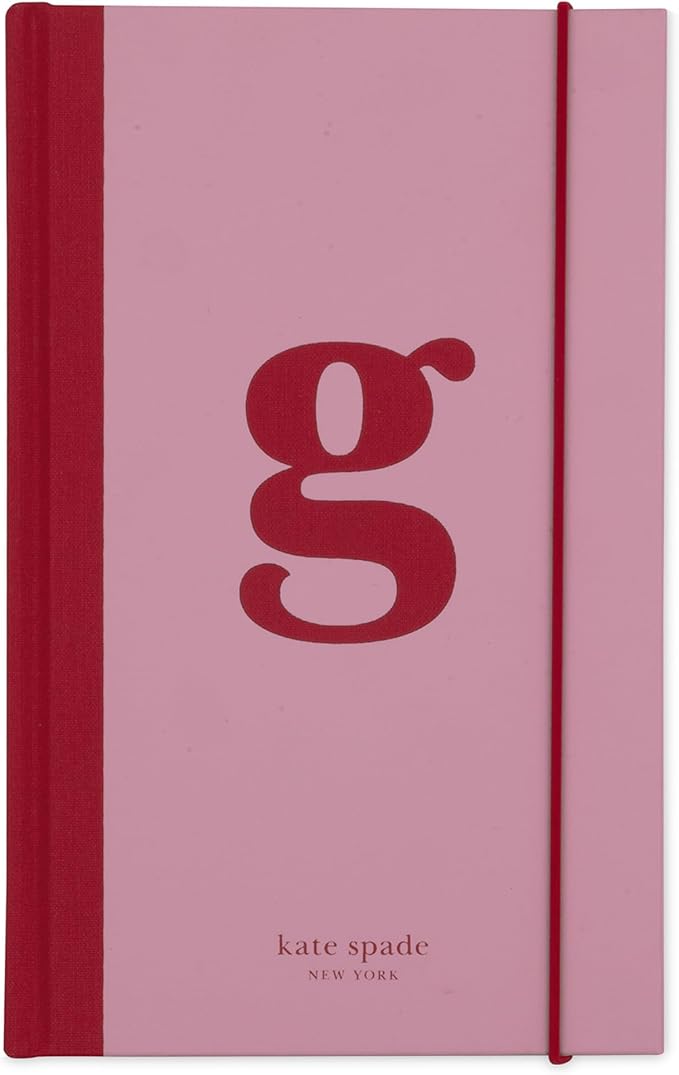 kate spade new york Just Mine Notebook Journal, Monogram Cloth Hardcover Journal, 8.25" x 5.25", Diary Includes 168 Lined Pages, (G)