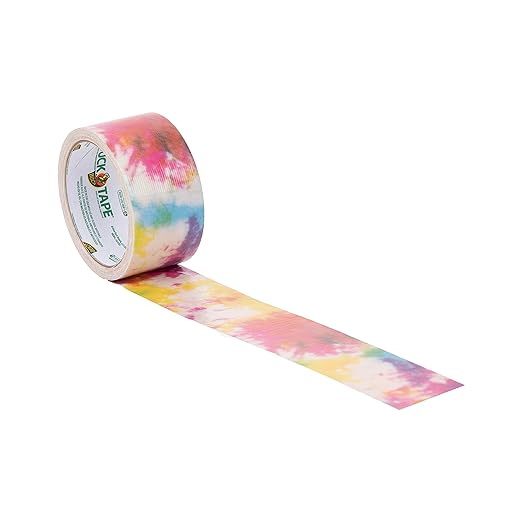 Duck Tape Pattern Colours Tie Dye. Arts & Crafts, DIY, Crafts, Gift Wrapping, Decorative, Scrapbook, Scrapbooking, Bullet Journal, Planner, Party, Festivals, Decoration - 48mm x 9.1m