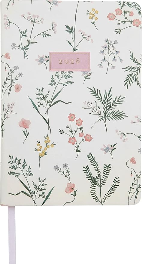 Laura Ashley 2026 Planner - Weekly and Monthly Planner - 8x10 and 6x8 Planning Notebook and Calendar Agenda, Size 6X8, Ivory Floral Pastel